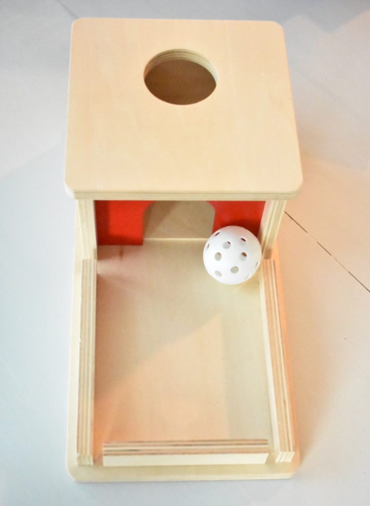 9 month montessori object permanence box