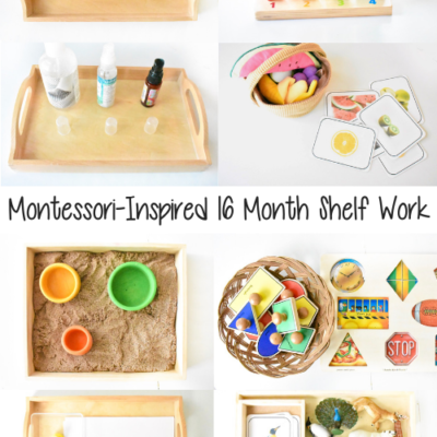 Montessori Shelf Work at 16 Months