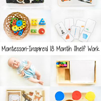 Montessori Inspired Shelf Activities at 18 Months