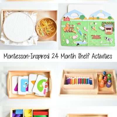 Montessori Inspired Shelf Activities at 24 Months