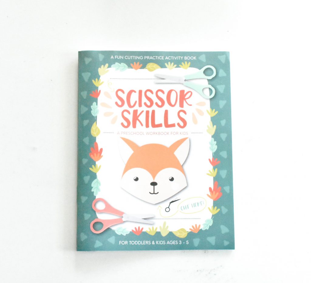 Scissor skills book for preschooler quiet time